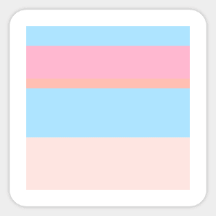 A fabulous shape of Powder Blue, Soft Blue, Baby Pink, Very Light Pink and Melon stripes. Sticker